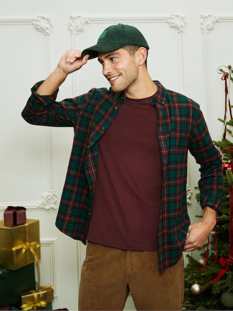 Crew Clothing Black Watch Check Flannel Black 100% Cotton Shirt - Image 1 of 5