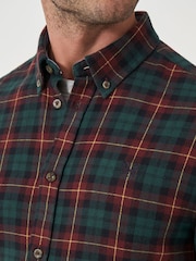Crew Clothing Black Watch Check Flannel Black 100% Cotton Shirt - Image 4 of 5