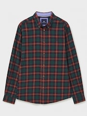 Crew Clothing Black Watch Check Flannel Black 100% Cotton Shirt - Image 5 of 5