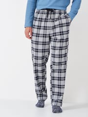 Crew Clothing Company Blue Flannel Lounge 100% Cotton Trousers - Image 3 of 5