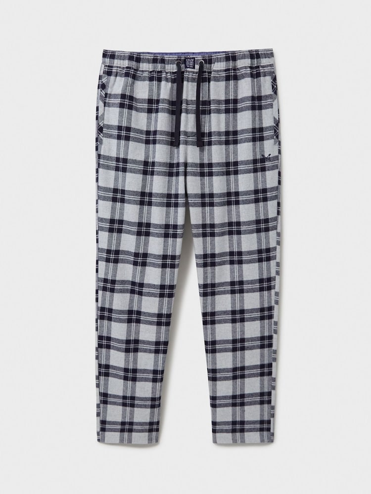 Crew Clothing Company Blue Flannel Lounge 100% Cotton Trousers - Image 5 of 5