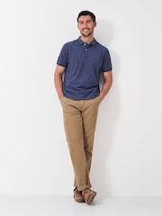Crew Clothing Blue Cotton Oxford 100% Cotton Polo Shirt - Image 1 of 1