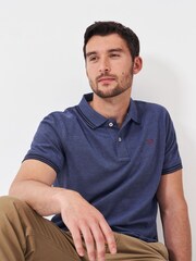 Crew Clothing Blue Cotton Oxford 100% Cotton Polo Shirt - Image 3 of 5
