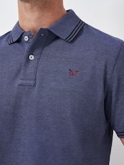 Crew Clothing Blue Cotton Oxford 100% Cotton Polo Shirt - Image 4 of 5