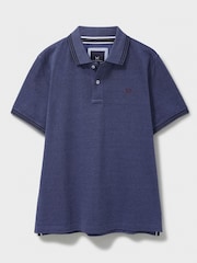 Crew Clothing Blue Cotton Oxford 100% Cotton Polo Shirt - Image 5 of 5