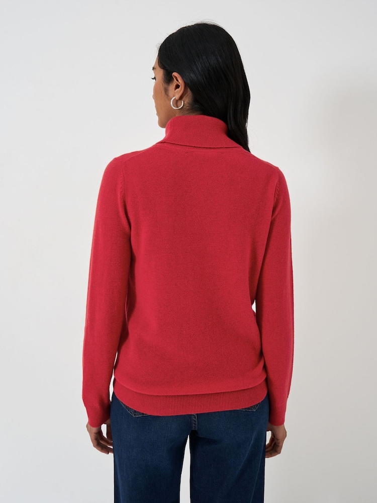 rdeča - Crew Clothing Merino kašmir Blend puli; s puli ovratnikom pulover - Slika 2 iz 5 rdeča - Crew Clothing Merino kašmir Blend puli; s puli ovratnikom pulover - Slika 2 iz 5