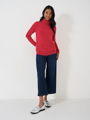rdeča - Crew Clothing Merino kašmir Blend puli; s puli ovratnikom pulover - Slika 3 iz 5