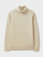 Crew Clothing Natural Merino Cashmere Blend Roll Neck Jumper - Image 5 of 5