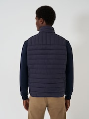 Crew Clothing Blue Lowther Padded Gilet - Image 2 of 5