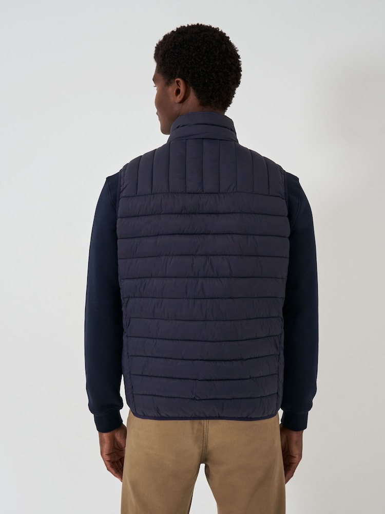 Crew Clothing Blue Lowther Padded Gilet - Image 2 of 5
