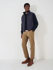 Crew Clothing Blue Lowther Padded Gilet - Image 3 of 5
