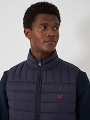 Crew Clothing Blue Lowther Padded Gilet - Image 4 of 5