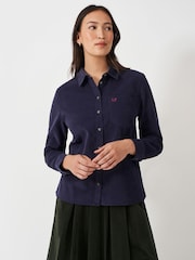 Crew Clothing Company Blue Corduroy 100% Cotton Shirt - Image 1 of 5