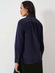 Crew Clothing Company Blue Corduroy 100% Cotton Shirt - Image 2 of 5