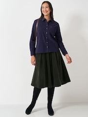 Crew Clothing Company Blue Corduroy 100% Cotton Shirt - Image 3 of 5