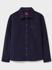 Crew Clothing Company Blue Corduroy 100% Cotton Shirt - Image 5 of 5