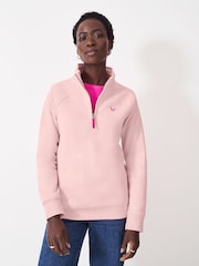 Crew Clothing Company Pink Half Zip Sweatshirt - Image 1 of 5