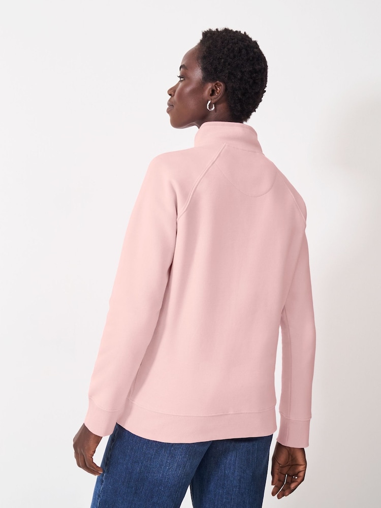 Crew Clothing Company Pink Half Zip Sweatshirt - Image 2 of 5