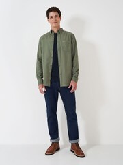 Crew Clothing Green Classic Fit Cotton Oxford 100% Cotton Shirt - Image 3 of 5