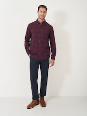Crew Clothing Red Cross Check Cotton Flannel 100% Cotton Shirt - Image 1 of 5