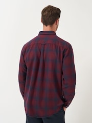 Crew Clothing Red Cross Check Cotton Flannel 100% Cotton Shirt - Image 2 of 5