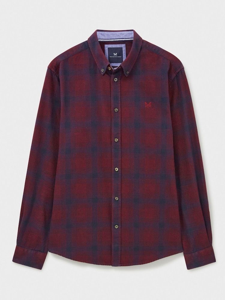 Crew Clothing Red Cross Check Cotton Flannel 100% Cotton Shirt - Image 5 of 5