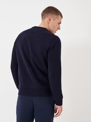 Crew Clothing Blue Printed Graphic Crew Neck Sweatshirt - Image 2 of 5