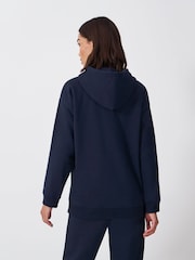 Crew Clothing Blue Sherpa Lined Cotton Hoodie - Image 2 of 5