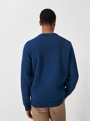 Crew Clothing Company Blue Embroidered Graphic Crew Neck Sweatshirt - Image 2 of 5