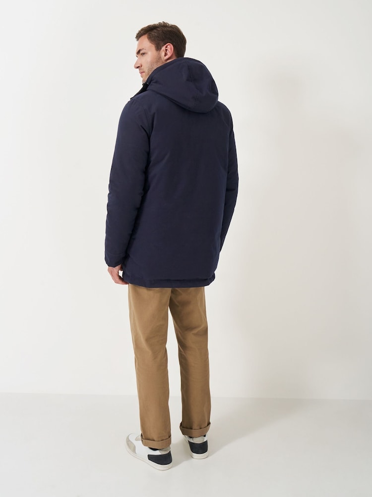 Crew Clothing Blue Padded Parka Coat - Image 2 of 5