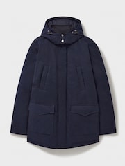 Crew Clothing Blue Padded Parka Coat - Image 5 of 5