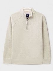 سويت شيرت لون طبيعي بنصف سحاب من Crew Clothing Company - صورة 5 من 5