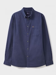 Crew Clothing Blue Classic Fit Oxford 100% Cotton Shirt - Image 6 of 6