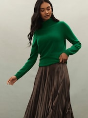 zelena - Crew Clothing Merino kašmir Blend puli; s puli ovratnikom pulover - Slika 1 iz 5