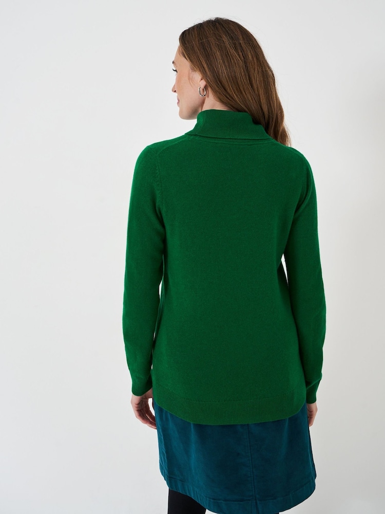 zelena - Crew Clothing Merino kašmir Blend puli; s puli ovratnikom pulover - Slika 2 iz 5