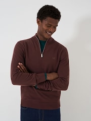 Червоний - Джемпери Crew Clothing Company Merino Quarter Zip Knit - Image 1 of 5
