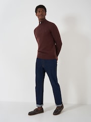 Червоний - Джемпери Crew Clothing Company Merino Quarter Zip Knit - Image 3 of 5