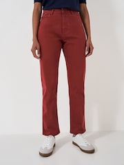 Crew Clothing Red Brompton Trousers - Image 3 of 5