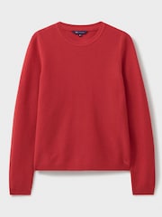 Crew Clothing Company Red Lightweight Merino Wool Blend Jumper - Image 5 of 5