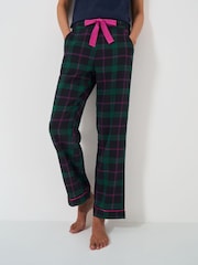 Crew Clothing Company Brushed Flannel Checked Lounge 100% Cotton Trousers - صورة 1 من 5