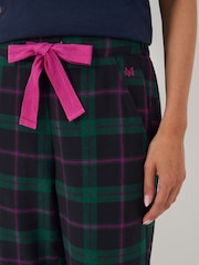 Crew Clothing Company Brushed Flannel Checked Lounge 100% Cotton Trousers - صورة 4 من 5