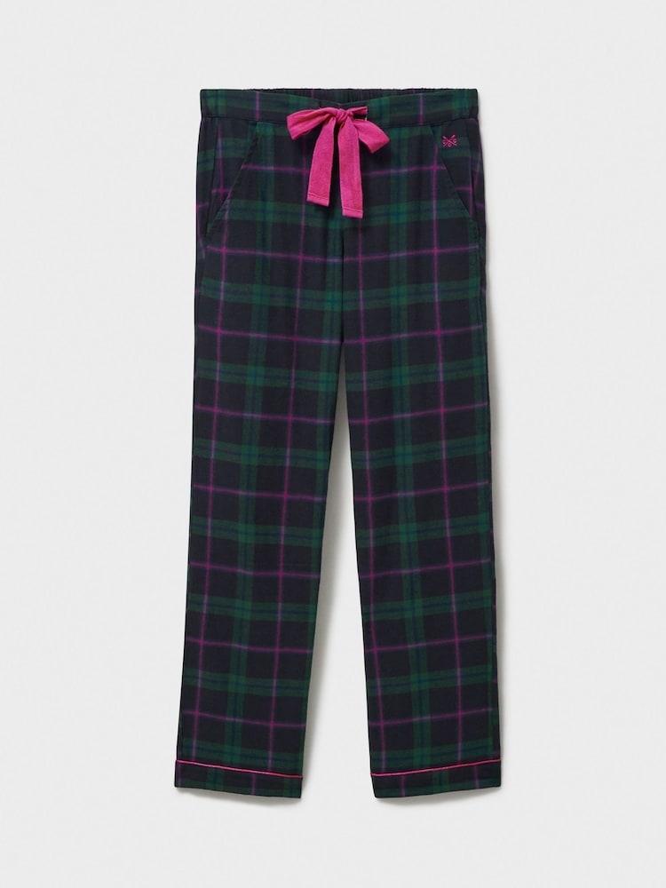 Crew Clothing Company Brushed Flannel Checked Lounge 100% Cotton Trousers - صورة 5 من 5