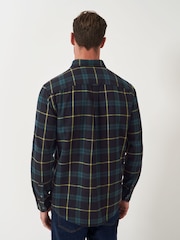 Crew Clothing Green Long Sleeve House Check Flannel 100% Cotton Shirt - Image 2 of 5