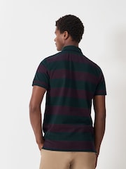 Crew Clothing Company Green Oxford Stripe Polo Shirt - Image 2 of 5