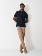 Crew Clothing Company Green Oxford Stripe Polo Shirt - Image 3 of 5
