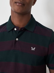 Crew Clothing Company Green Oxford Stripe Polo Shirt - Image 4 of 5