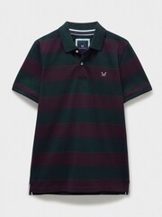 Crew Clothing Company Green Oxford Stripe Polo Shirt - Image 5 of 5