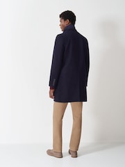 Crew Clothing Company Blue Petersfield Wool Blend Coat - Image 2 of 6