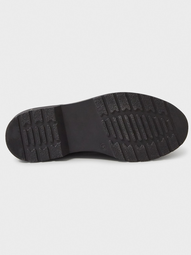 Crew Clothing Black Ribbed Cuff Cheslea Boots - Image 4 of 4