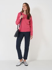 Crew Clothing Company Pink Lightweight Merino Wool Blend Jumper - Image 3 of 5